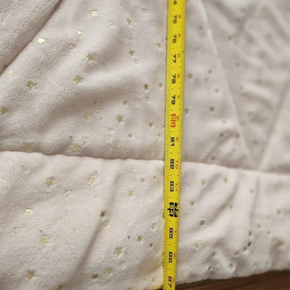 UGG Maisie Full/ Queen Size Blanket Comforter Pink W/ Gold Stars & White Sherpa